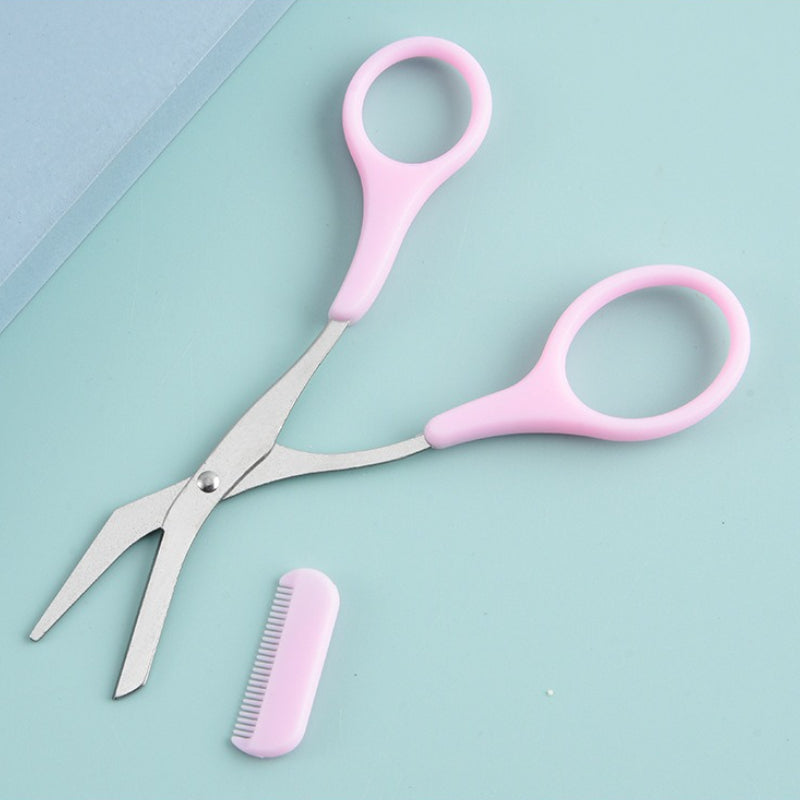 3pcs Tesouras Com Pente Para Sobrancelhas E Cílios
