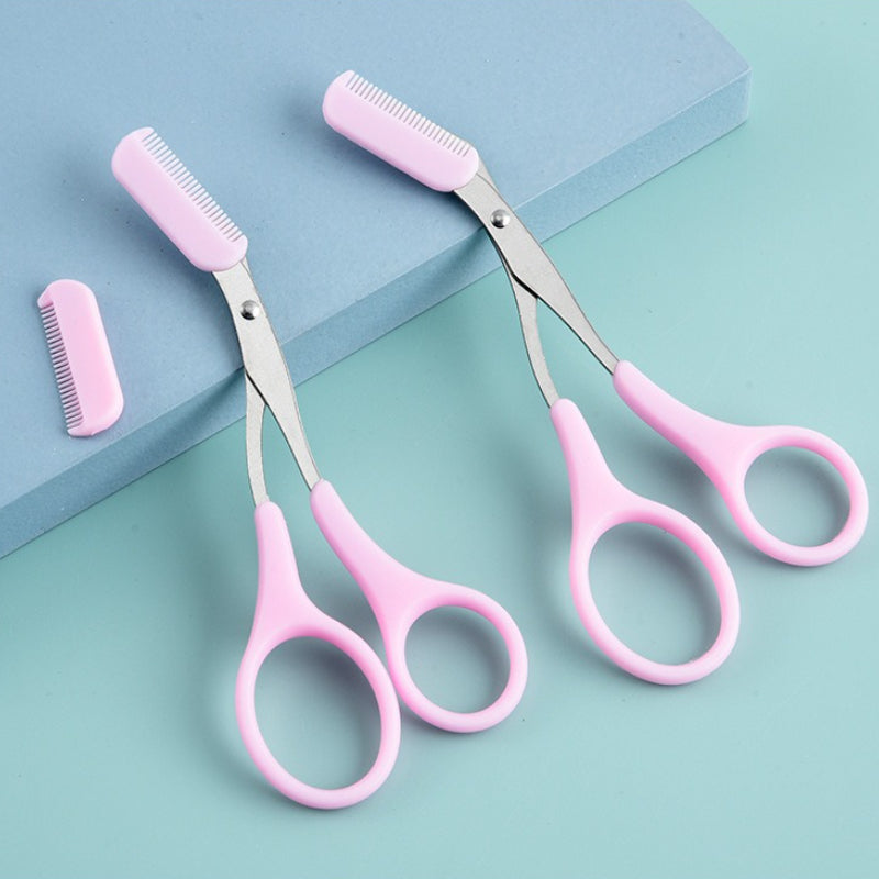 3pcs Tesouras Com Pente Para Sobrancelhas E Cílios