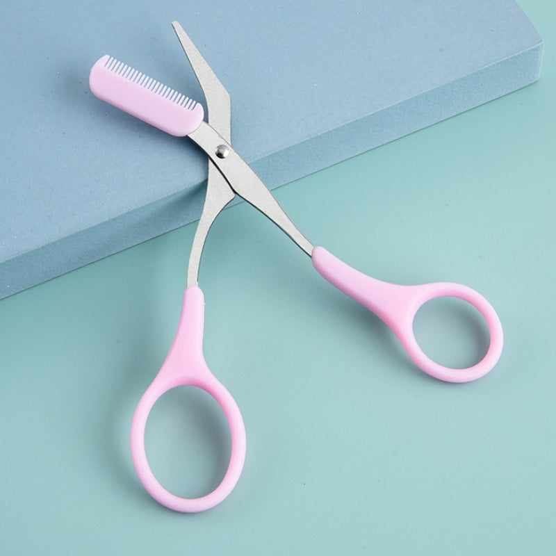 3pcs Tesouras Com Pente Para Sobrancelhas E Cílios