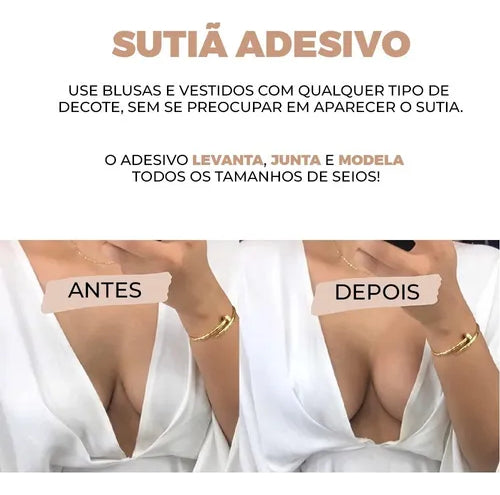 Sutiã Adesivo Levanta Peito Seio Fita Boob Up Invisível Pele